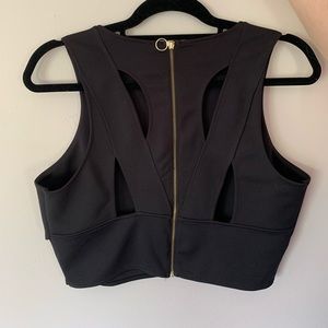 Express Black Crop Top